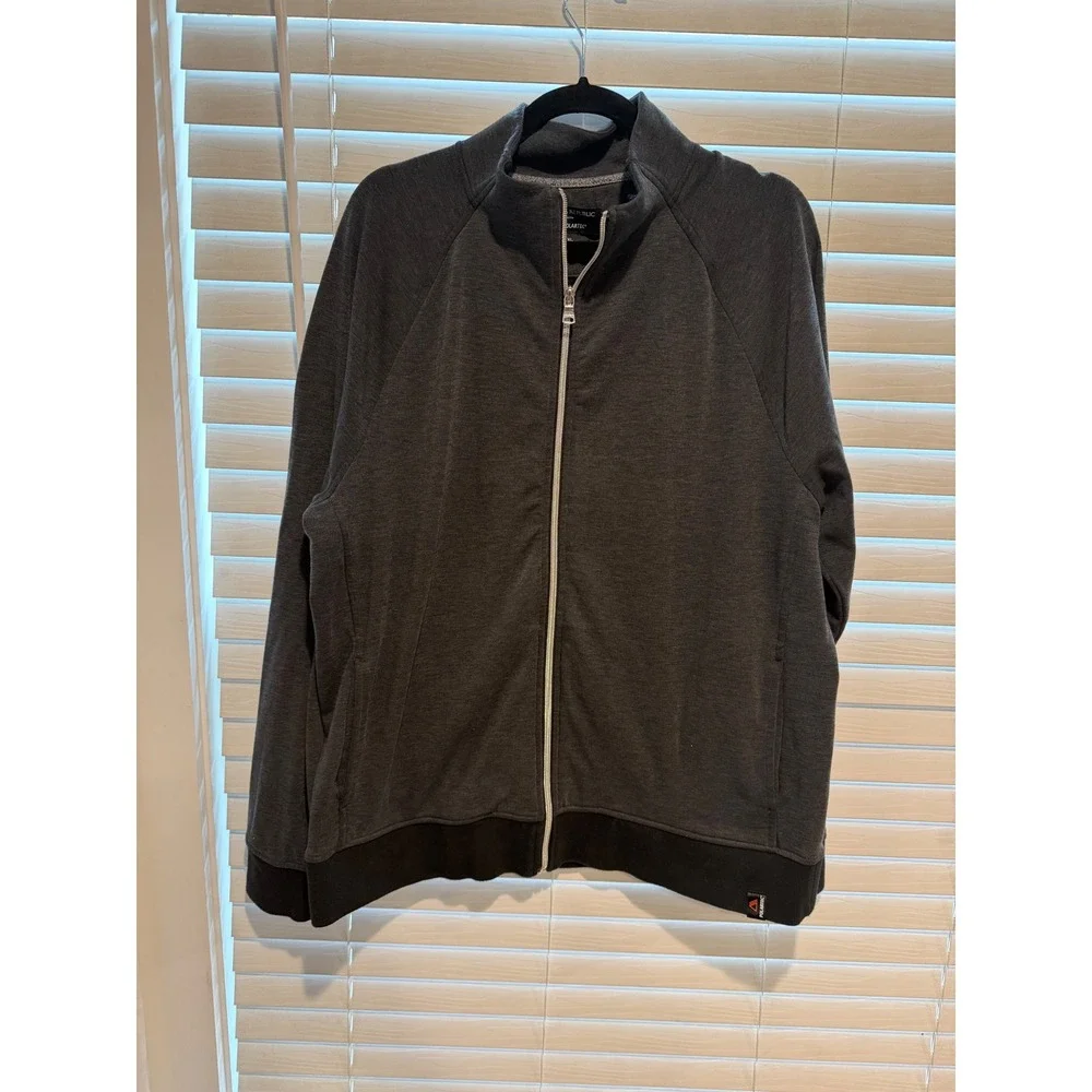 Banana Republic Polartec Full Zip Jacket‎ Mens XL Charcoal Grey Heathered